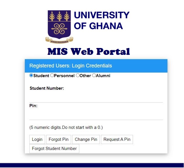 Best MIS Web Login Ghana - University of Ghana No.1 Students Portal