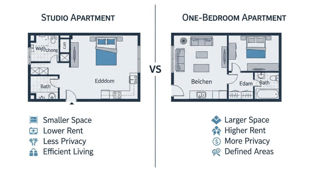 Studio vs. One-Bedroom: A Head-to-Head Comparison