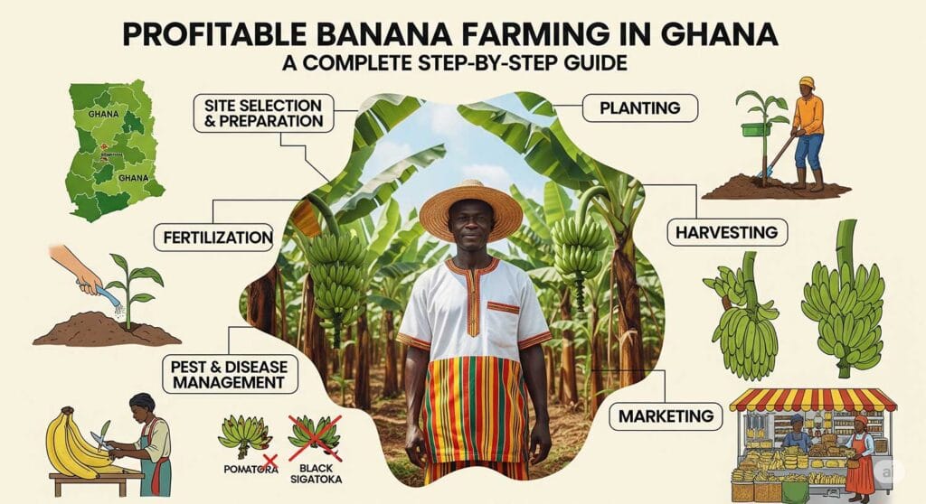 Profitable Banana Farming in Ghana: A Complete Step-by-Step Guide