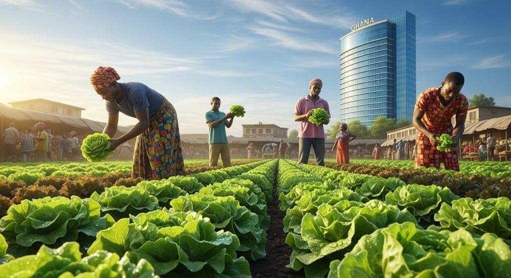 A Complete Guide to Profitable Lettuce Farming in Ghana: Growing for Urban Markets & Hotels