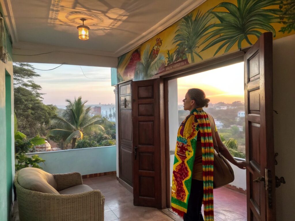 A traveller booking a hotel in another country, or a member of the diaspora