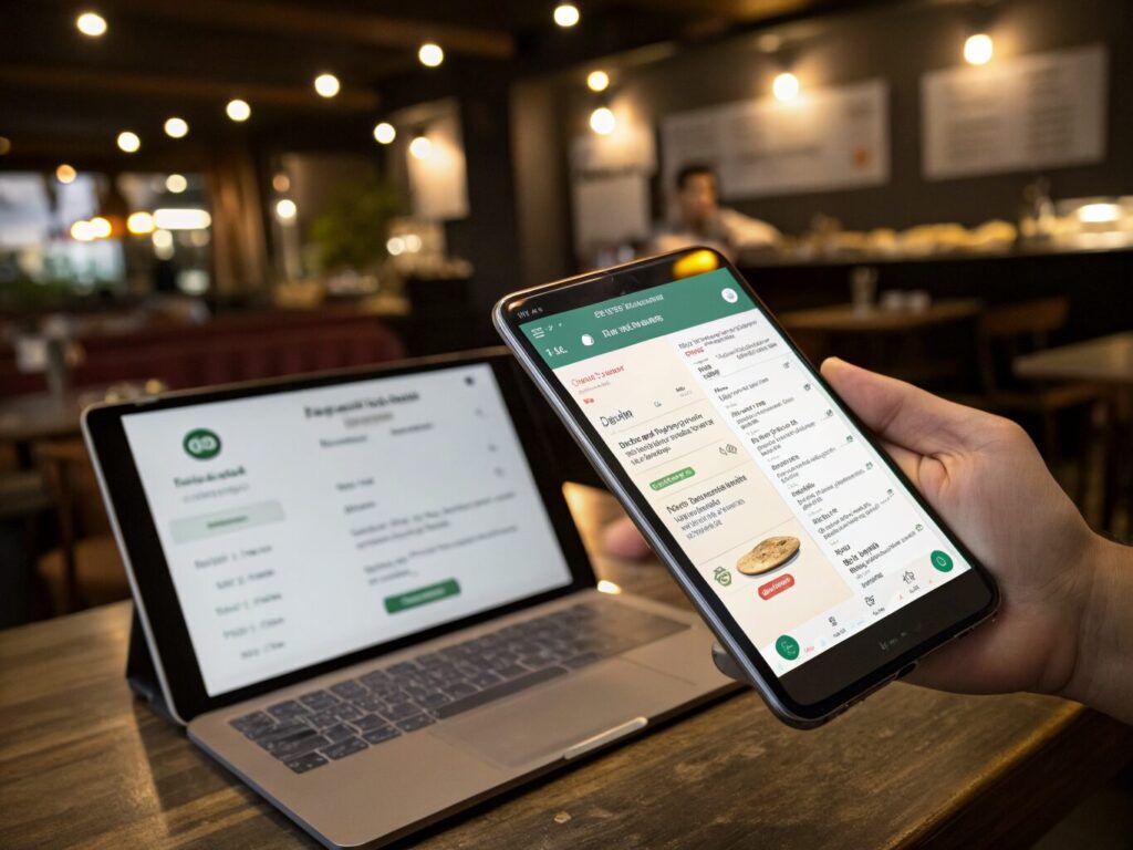 An AI assistant on WhatsApp shows your menu, answers questions, takes the order, and