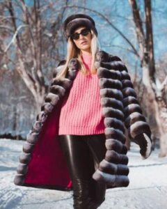 genuine chinchilla fur coat 328364